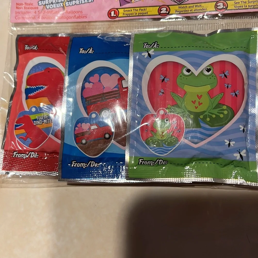 3 Wack-A-Pack Valentine's Day Balloons - Smack to Inflate - Surprise Greeting